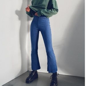 Urban Outfitters Rosie Ribbed High Wasted Flares